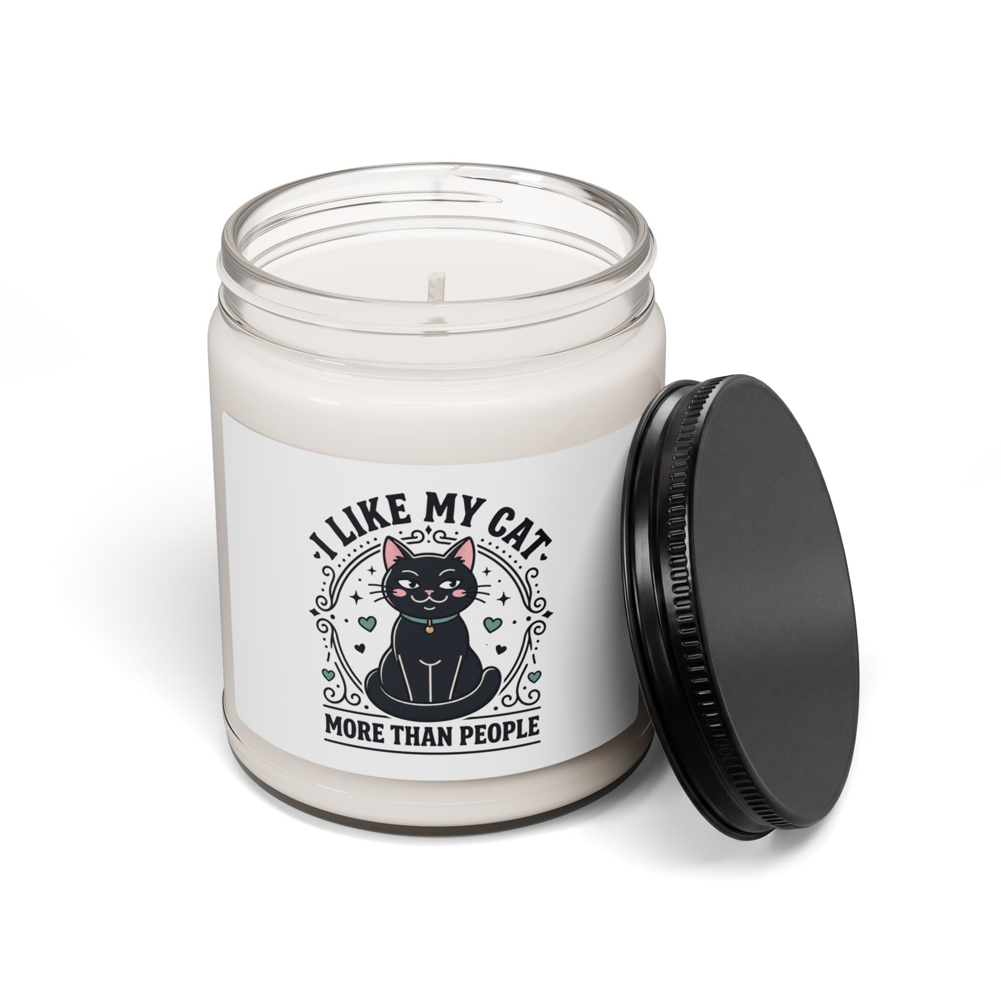 I Like My Cat More Than People Candle | Black Cat, Cat Lovers