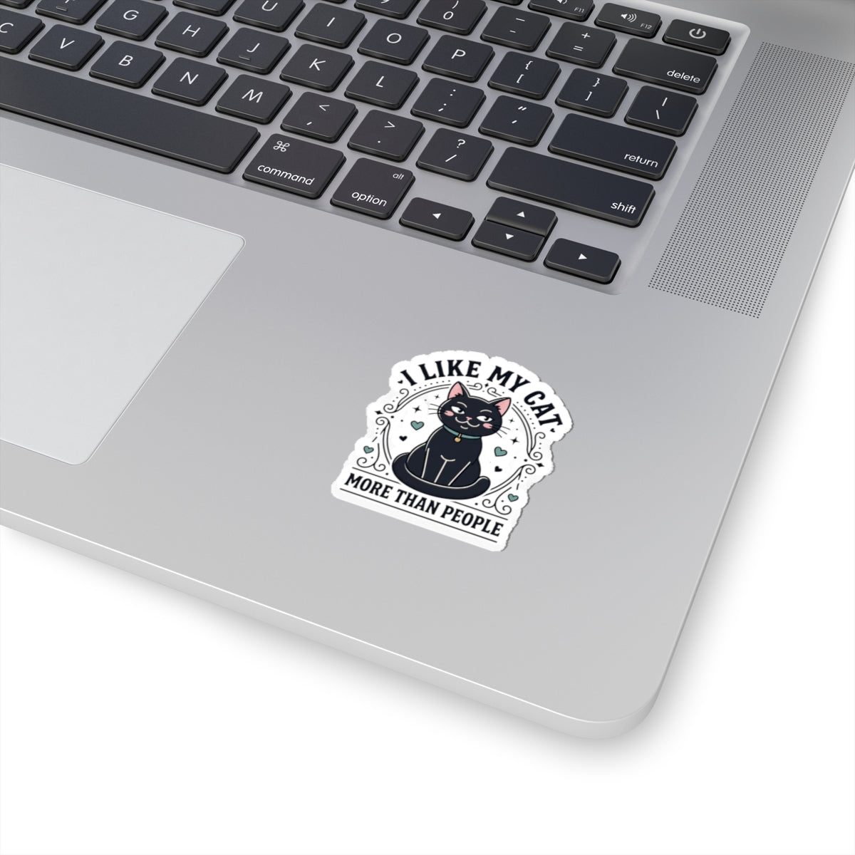 I Like My Cat More Than People Sticker | black cat, funny cat