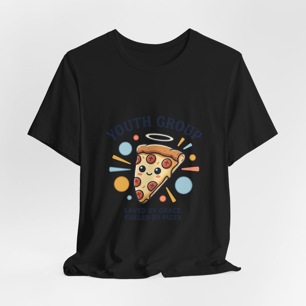 Saved by Grace Pizza Tee | Christian memes, youth group retro church tee