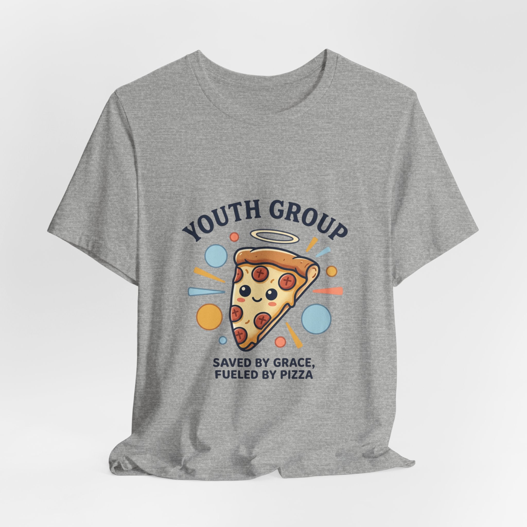 Saved by Grace Pizza Tee | Christian memes, youth group retro church tee