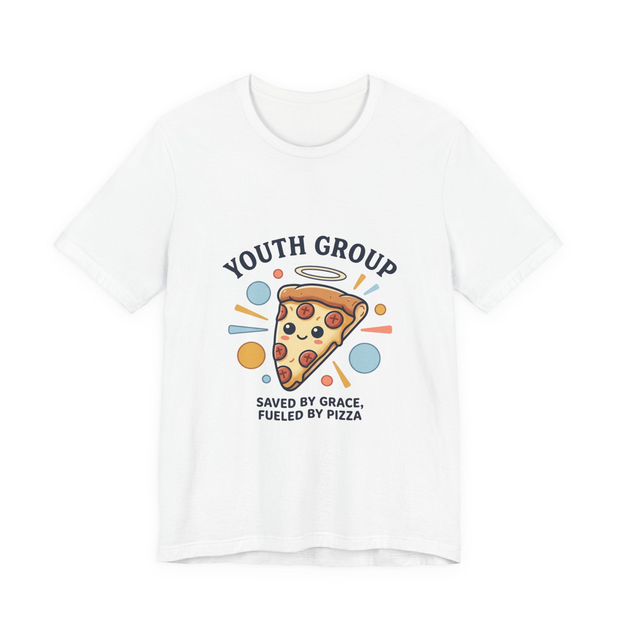 Saved by Grace Pizza Tee | Christian memes, youth group retro church tee