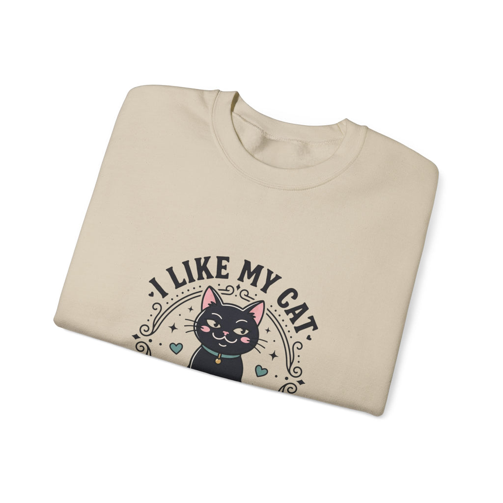 I Like My Cat More Than People Sweatshirt | Black Cat, Funny Cat Shirt, Witchy Cat