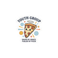Saved by Grace Pizza Sticker | Christian Memes, Youth Group