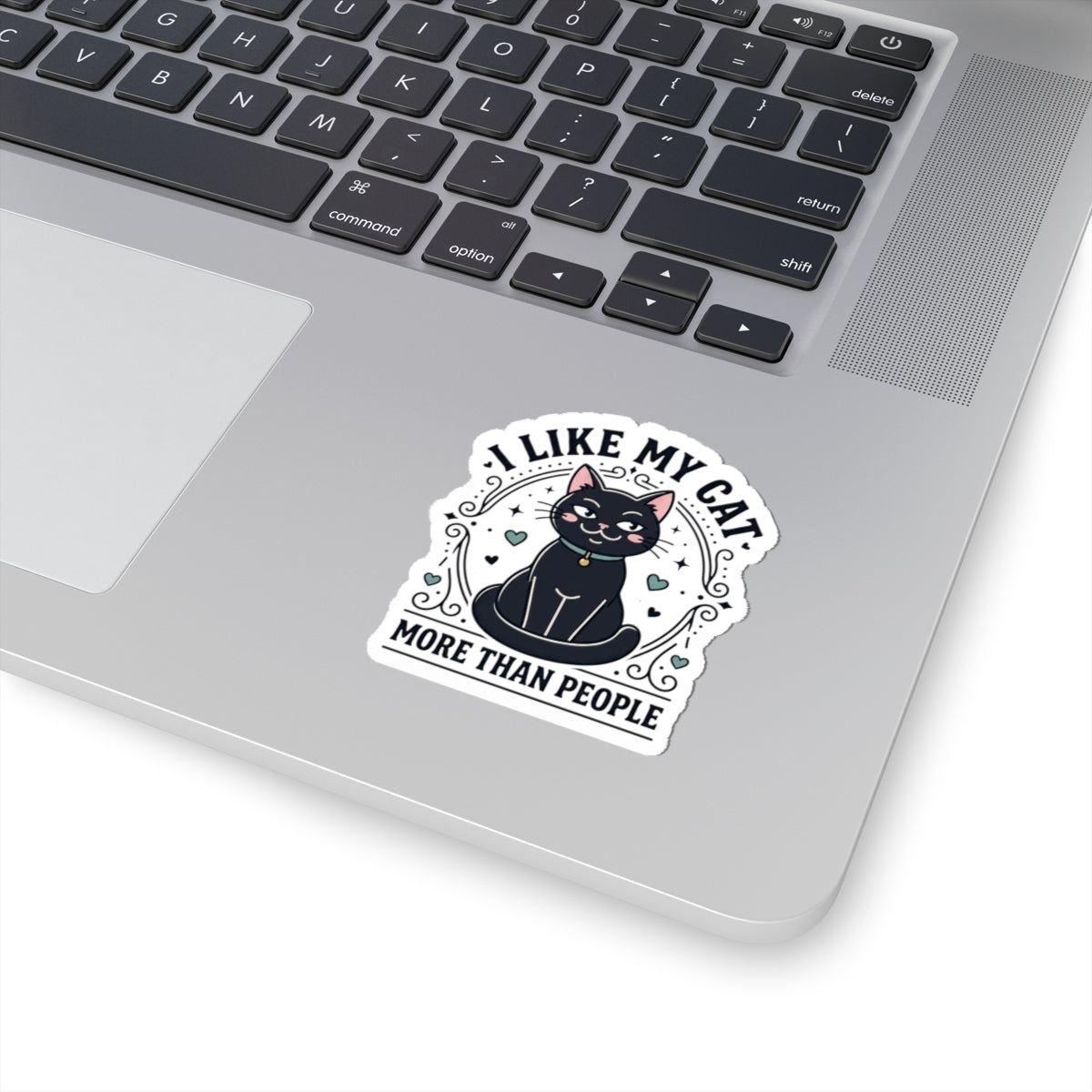 I Like My Cat More Than People Sticker | black cat, funny cat