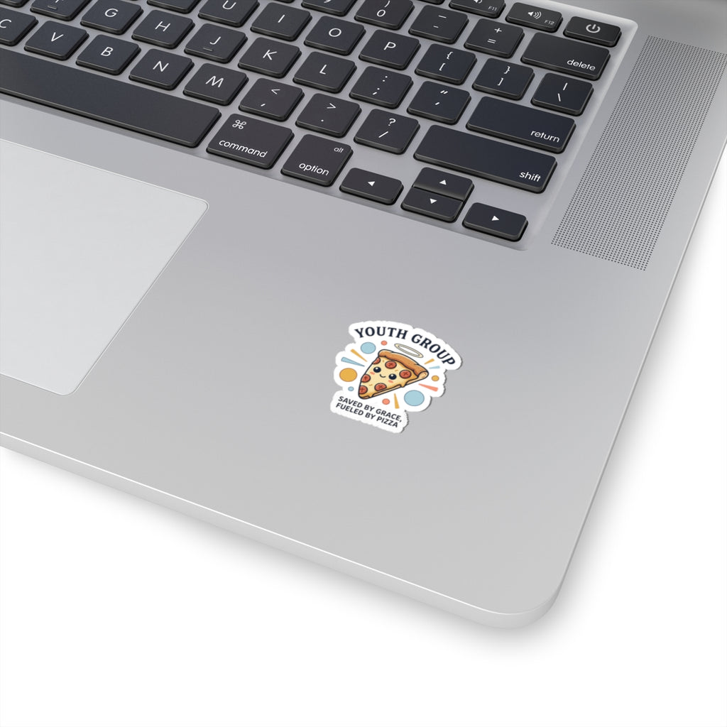 Saved by Grace Pizza Sticker | Christian Memes, Youth Group