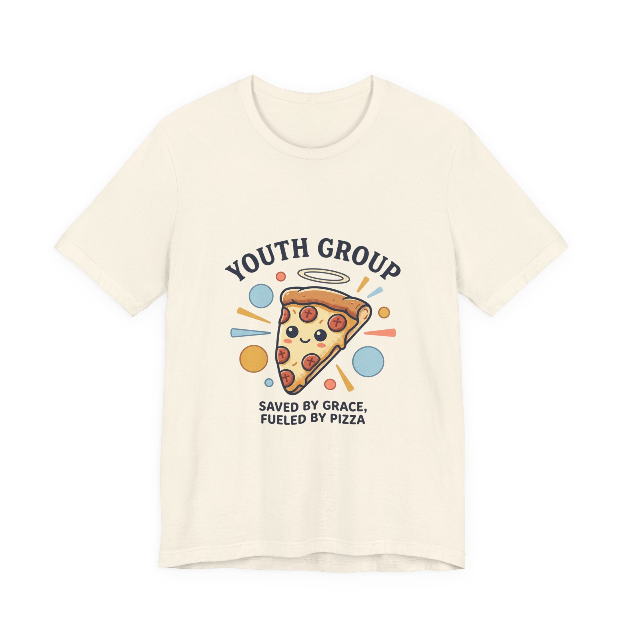 Saved by Grace Pizza Tee | Christian memes, youth group retro church tee