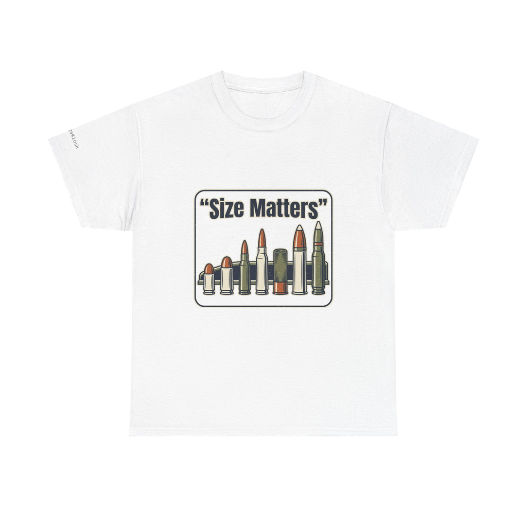 Size Matters Ammo T-Shirt — Funny Shooting/Ballistics Tee